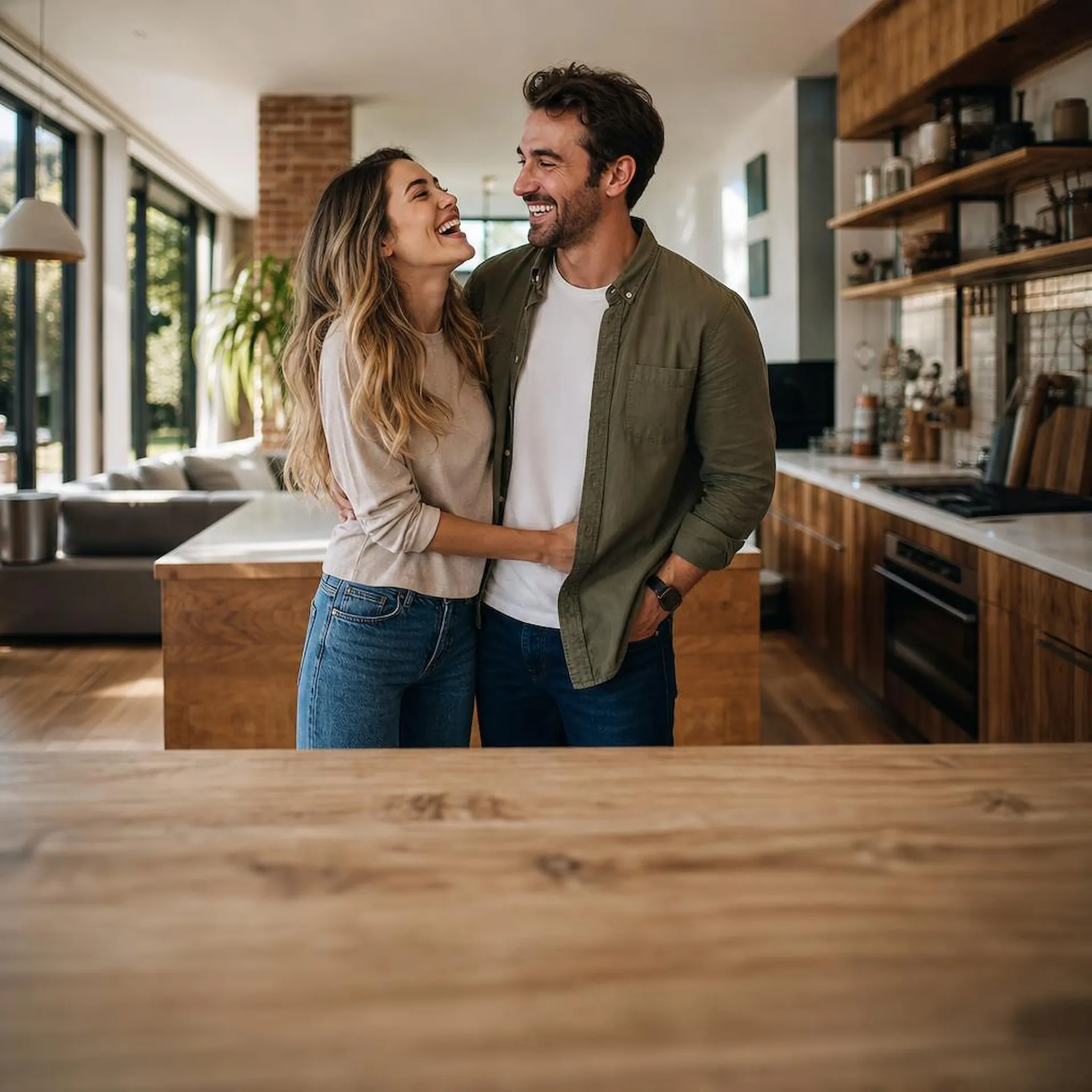 A young couple at home at AXIS TOWNS